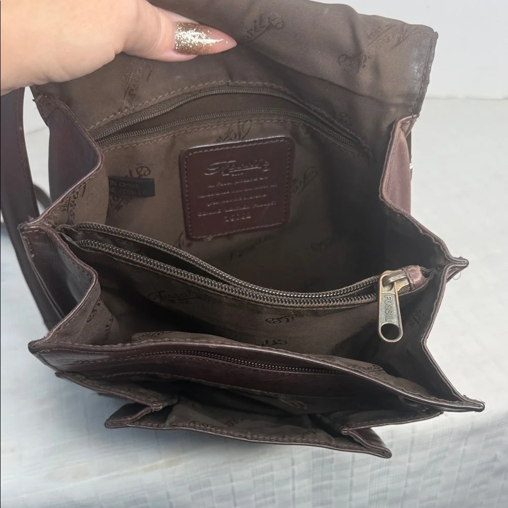 Vintage Fossil unisex Leather Bag